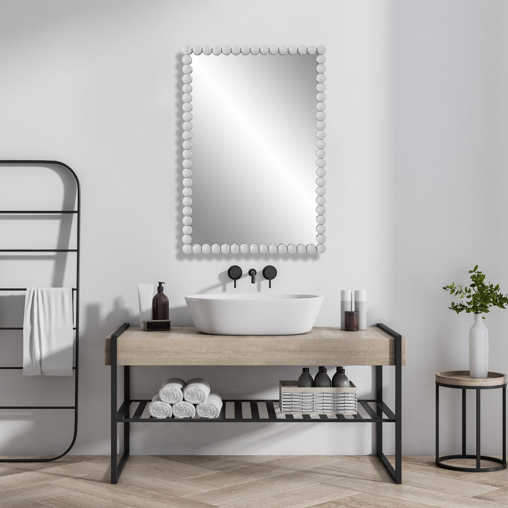 FIGURA mirror, small, sand grey – Mette Ditmer - International