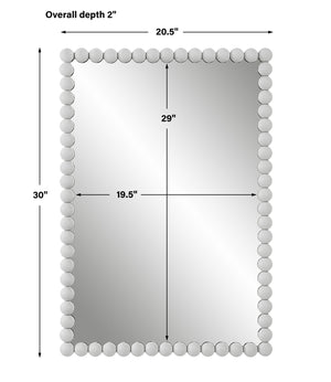 Uttermost Serna White Vanity Mirror 09790 MIRROR, IRON, MDF