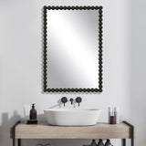 Uttermost Serna Black Vanity Mirror 09789 MIRROR, IRON, MDF