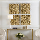 Uttermost Rio Gold Wood Wall Décor 04327 TEAK BRANCH