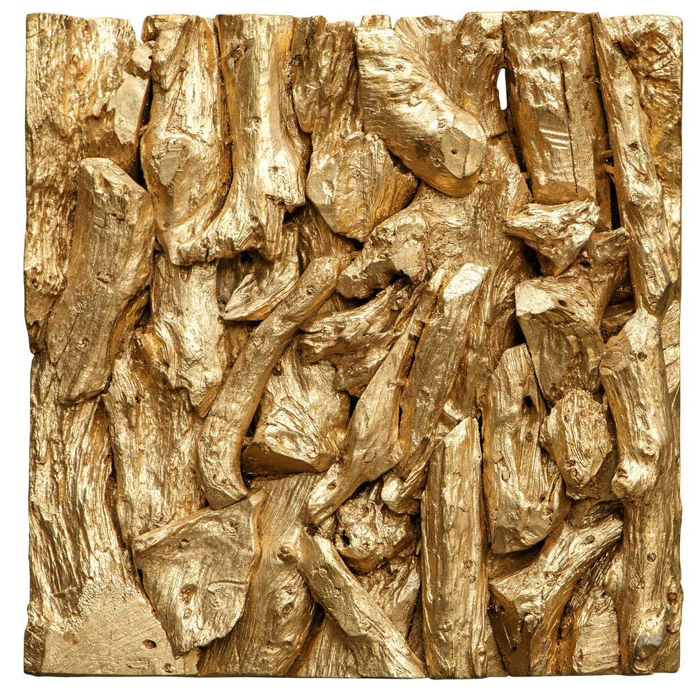Uttermost Rio Gold Wood Wall Décor 04327 TEAK BRANCH