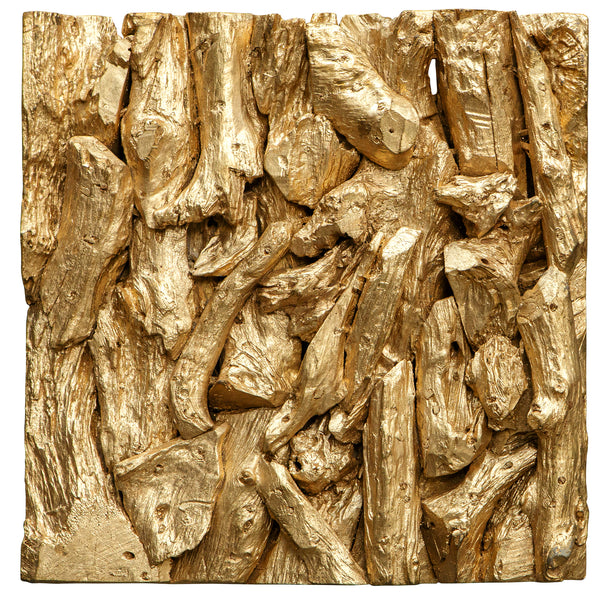 Uttermost Rio Gold Wood Wall Décor 04327 TEAK BRANCH