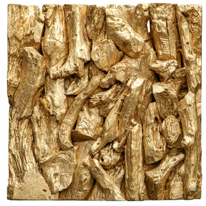 Uttermost Rio Gold Wood Wall Décor 04327 TEAK BRANCH