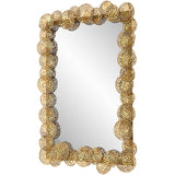 Uttermost Ripley Gold Lotus Mirror 09815 STEEL, MIRROR, MDF