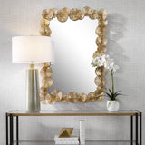 Uttermost Ripley Gold Lotus Mirror 09815 STEEL, MIRROR, MDF