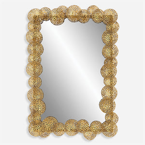 Uttermost Ripley Gold Lotus Mirror 09815 STEEL, MIRROR, MDF