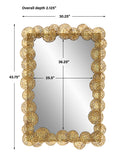 Uttermost Ripley Gold Lotus Mirror 09815 STEEL, MIRROR, MDF