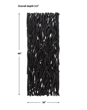 Uttermost Gathered Teak Black Wood Wall Decor 04331 TEAK BRANCH