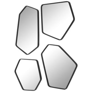 Uttermost Linneah Black Mirrors, Set/4 09813 MIRROR,IRON,MDF