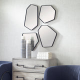 Uttermost Linneah Black Mirrors, Set/4 09813 MIRROR,IRON,MDF