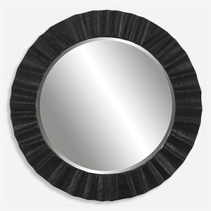 Uttermost Caribou Dark Espresso Round Mirror 09798 FIRWOOD,MDF,MIRROR