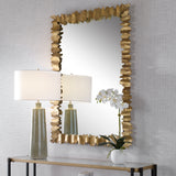 Uttermost Lev Antique Gold Mirror 09825 STEEL,MIRROR, MDF