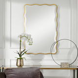 Uttermost Aneta Gold Scalloped Mirror 09827 MDF,MIRROR