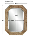 Uttermost Siringo Rustic Octagonal Mirror 09821 IRON,MIRROR, FIR, MDF