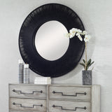 Uttermost Sailor's Knot Black Round Mirror 09823 MIRROR, IRON, ROPE, MDF