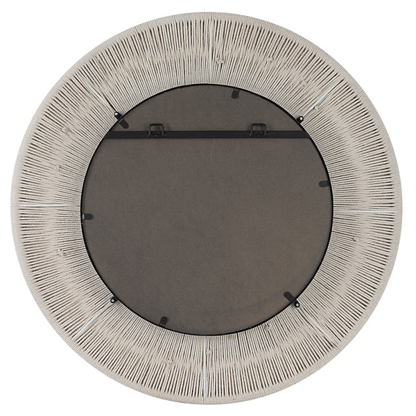 Uttermost Sailor's Knot White Small Round Mirror 09824 MIRROR, IRON, ROPE, MDF