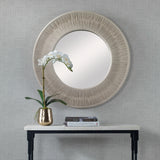 Uttermost Sailor's Knot White Small Round Mirror 09824 MIRROR, IRON, ROPE, MDF