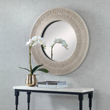 Uttermost Sailor's Knot White Small Round Mirror 09824 MIRROR, IRON, ROPE, MDF