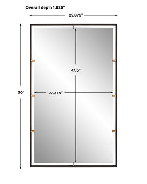 Uttermost Egon Rectangular Bronze Mirror 09845 IRON, MDF, GLASS