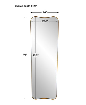 Uttermost Belvoir Large Antique Brass Mirror 09839 STAINLESS STEEL,MDF,GLASS