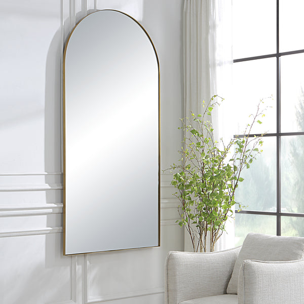Uttermost Crosley Antique Brass Arch Mirror 09841 STAINLESS STEEL,MDF,GLASS