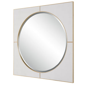 Uttermost Cyprus White Square Mirror 09817 MIRROR,MDF,PU