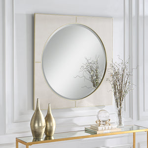 Uttermost Cyprus White Square Mirror 09817 MIRROR,MDF,PU