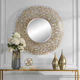 Uttermost Swirl Round Gold Mirror 09850 IRON, MIRROR, MDF