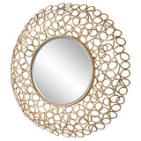 Uttermost Swirl Round Gold Mirror 09850 IRON, MIRROR, MDF