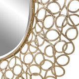 Uttermost Swirl Round Gold Mirror 09850 IRON, MIRROR, MDF