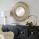 Uttermost Swirl Round Gold Mirror 09850 IRON, MIRROR, MDF