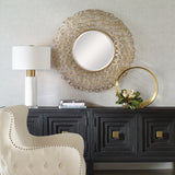 Uttermost Swirl Round Gold Mirror 09850 IRON, MIRROR, MDF