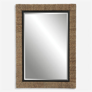 Uttermost Island Braided Straw Mirror 09853 MIRROR, MDF, IRON, STRAW ROPE