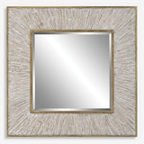 Uttermost Wharton Whitewashed Square Mirror 09854 MIRROR, MDF, FIR, IRON