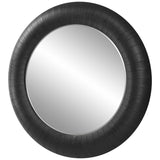 Uttermost Stockade Dark Round Mirror 09855 MIRROR, MDF, VENEER