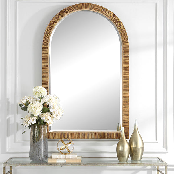 Uttermost Cape Natural Arch Mirror 09856 MIRROR, MDF, RATTAN, FIR