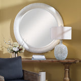 Uttermost Mariner White Round Mirror 08168 BANANA WEAVING,RATTAN,PLYWOOD,GLASS