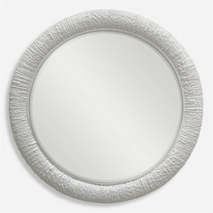 Uttermost Mariner White Round Mirror 08168 BANANA WEAVING,RATTAN,PLYWOOD,GLASS