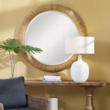 Uttermost Mariner Natural Round Mirror 08169 BANANA WEAVING,RATTAN,PLYWOOD,GLASS