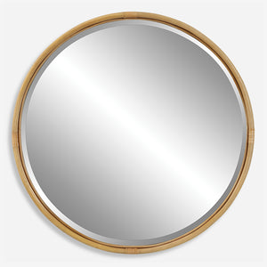 Uttermost Drift Away Rattan Round Mirror 09859 RATTAN, MIRROR, MDF