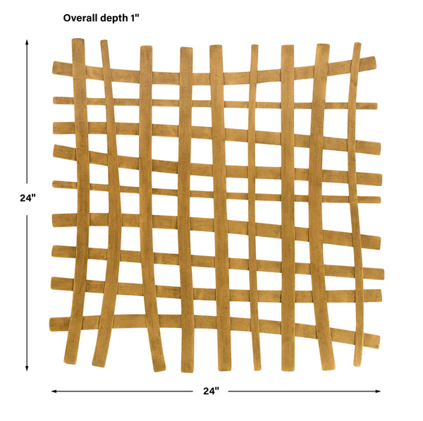 Uttermost Gridlines Gold Metal Wall Decor 04333 IRON