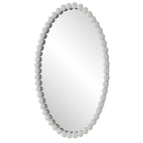 Uttermost Serna White Oval Mirror 09874 MIRROR, MDF, IRON