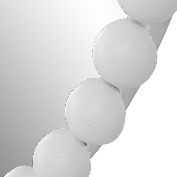 Uttermost Serna White Oval Mirror 09874 MIRROR, MDF, IRON