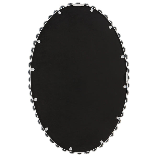 Uttermost Serna White Oval Mirror 09874 MIRROR, MDF, IRON