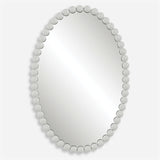 Uttermost Serna White Oval Mirror 09874 MIRROR, MDF, IRON