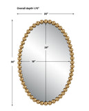 Uttermost Serna Gold Oval Mirror 09875 MIRROR, MDF, IRON