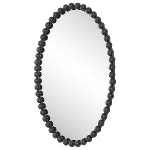 Uttermost Serna Black Oval Mirror 09876 MIRROR, MDF, IRON