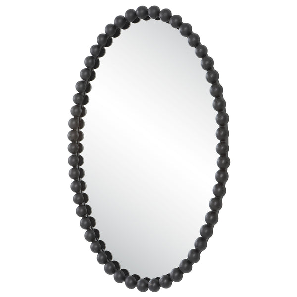 Uttermost Serna Black Oval Mirror 09876 MIRROR, MDF, IRON
