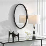 Uttermost Serna Black Oval Mirror 09876 MIRROR, MDF, IRON