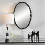 Uttermost Serna Black Oval Mirror 09876 MIRROR, MDF, IRON